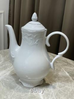 Service à café vintage en porcelaine de Bavière, Allemagne, 12 tasses, théière, sucrier, crémier