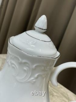 Service à café vintage en porcelaine de Bavière, Allemagne, 12 tasses, théière, sucrier, crémier