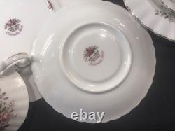 Service à café vintage en porcelaine de Chine Royal Albert Violet Rose, 19 pièces, Angleterre, années 1960