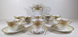Service à café vintage en porcelaine japonaise Noritake, style Art déco, début-milieu du XXe siècle