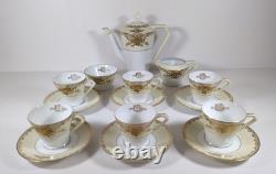 Service à café vintage en porcelaine japonaise Noritake, style Art déco, début-milieu du XXe siècle