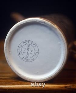 Service à café vintage en poterie Rye Cinque Ports des années 1970, rayures brunes, 17 pièces