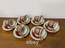 Service à café vintage pour 6 personnes, production RDA, porcelaine spéciale Eisenberg