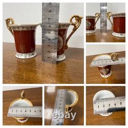 Service à café vintage pour 6 personnes, production RDA, porcelaine spéciale Eisenberg