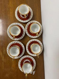 Service à café vintage pour 6 personnes, production RDA, porcelaine spéciale Eisenberg