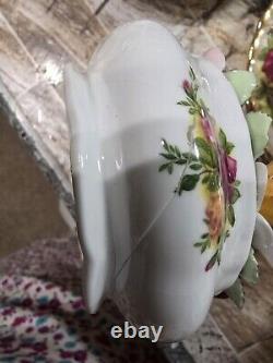 Service à dîner et à thé Royal Albert Old Country Roses en porcelaine fine vintage, 62 pièces