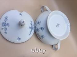 Service à dîner vintage Schwarzenbach pour l'hiver, théière, café, tasse et soucoupes