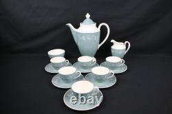 Service à espresso/café Royal Doulton Cascade vintage (années 1960) (6), 15 pièces, D645