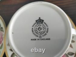 Service à thé 9 pièces Royal Worcester Royal Garden DOT & DASH vintage 1969