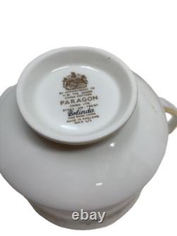 Service à thé Paragon Multi Belinda en porcelaine fine à motif floral, cafetière, tasses, vintageDQ