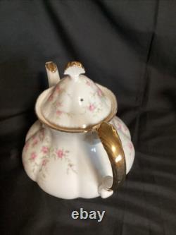 Service à thé Royal Albert Victoriana Rose 28 pièces, grande théière, cafetière, 12 duos