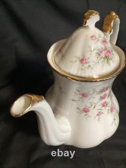 Service à thé Royal Albert Victoriana Rose 28 pièces, grande théière, cafetière, 12 duos