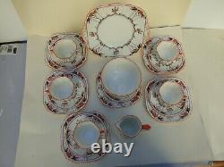 Service à thé Vintage 20 pièces Phoenix China Angleterre Art Déco Émaillé Peint à la main 1930