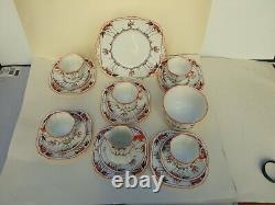 Service à thé Vintage 20 pièces Phoenix China Angleterre Art Déco Émaillé Peint à la main 1930