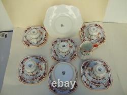 Service à thé Vintage 20 pièces Phoenix China Angleterre Art Déco Émaillé Peint à la main 1930