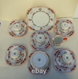 Service à thé Vintage 20 pièces Phoenix China Angleterre Art Déco Émaillé Peint à la main 1930