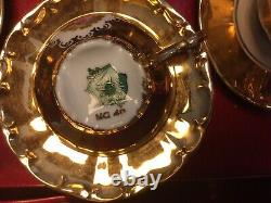 Service à thé bavarois de style victorien en or vintage 22 carats et plus.