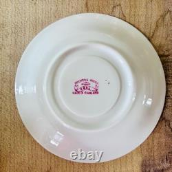 Service à thé/café 14 pièces en fine porcelaine osseuse Vintage Duchess à motif chintz doré