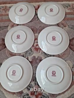 Service à thé/café 36 pièces en porcelaine Vintage Bernadotte, fine de Bohème, doré