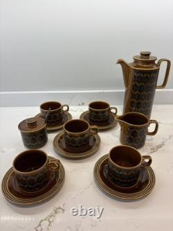 Service à thé/café Hornsea Heirloom motif brun vintage excellent état