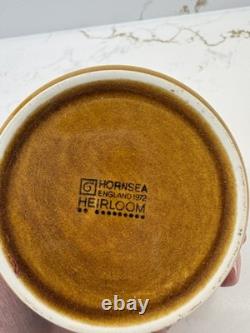 Service à thé/café Hornsea Heirloom motif brun vintage excellent état