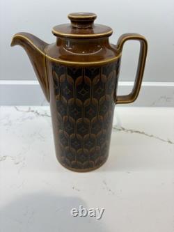 Service à thé/café Hornsea Heirloom motif brun vintage excellent état