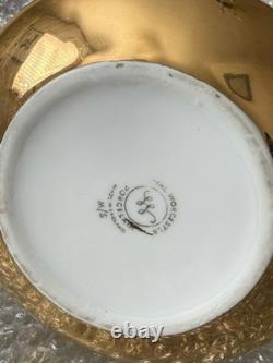 Service à thé/café Vintage Royal Worcester avec finition dorée brillante réfléchissante