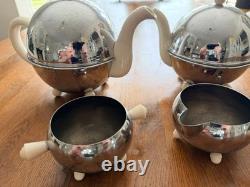 Service à thé/café atomique vintage Perry, Bevan & Co, Everhot, 1952 – rare