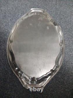 Service à thé/café décoratif vintage indien en laiton plaqué nickel