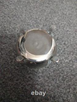 Service à thé/café décoratif vintage indien en laiton plaqué nickel