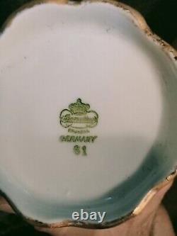 Service à thé / café en or vintage Bareuther, Bavière, 13 pièces