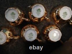 Service à thé / café en or vintage Bareuther, Bavière, 13 pièces