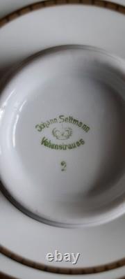 Service à thé/café en porcelaine Art Déco Johann Seltman Vohenstrauss Vtg en trio