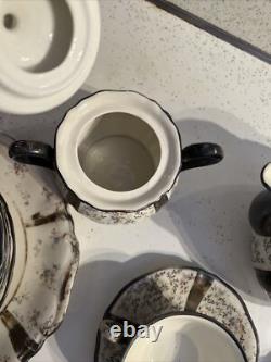 Service à thé/café en porcelaine vintage de Bavière, 23 pièces