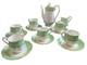 Service &agrave; Th&eacute; / Caf&eacute; Vintage Royal Albert Crown China Motif Vert Et Or