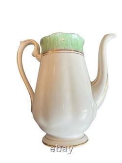 Service à thé / café vintage Royal Albert Crown China motif vert et or