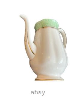 Service à thé / café vintage Royal Albert Crown China motif vert et or