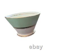 Service à thé / café vintage Royal Albert Crown China motif vert et or