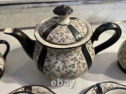 Service à thé / café vintage en porcelaine de Chine Bavaria 23 pièces