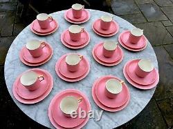 Service à thé / café vintage rose, 12 pièces