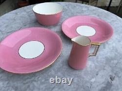 Service à thé / café vintage rose, 12 pièces