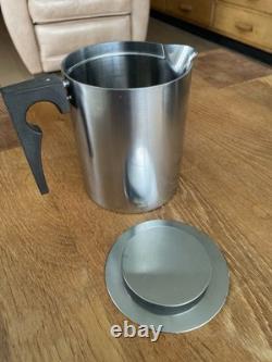 Service à thé en acier inoxydable Stelton d'Arne Jacobsen, ensemble de café vintage 1967 danois