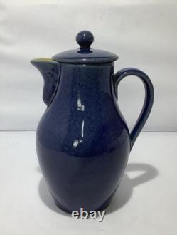 Service à thé en grès bleu Cottage vintage Denby – cafetière / théière, plus de 30 pièces