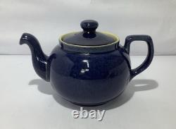 Service à thé en grès bleu Cottage vintage Denby – cafetière / théière, plus de 30 pièces