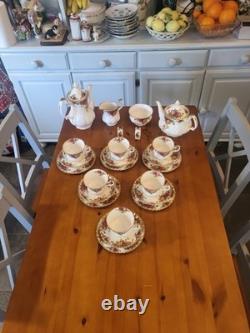 Service à thé et à café Vintage Royal Albert Old Country Roses (absolument charmant)