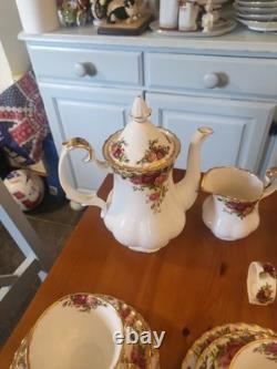 Service à thé et à café Vintage Royal Albert Old Country Roses (absolument charmant)