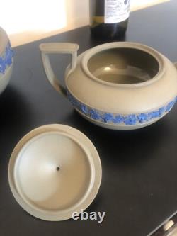 Service à thé et à café Wedgwood Drabware Jasperware de quatre pièces - Vintage rare
