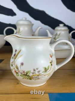 Service à thé et à café en grès St Michael Harvest, pièces de service vintage M&S, 24 pièces