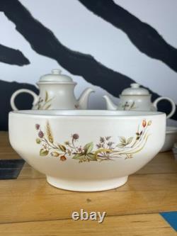 Service à thé et à café en grès St Michael Harvest, pièces de service vintage M&S, 24 pièces