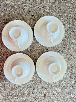 Service à thé et à café en porcelaine Merced Franciscan vintage crème, sans éclats ni craquelures